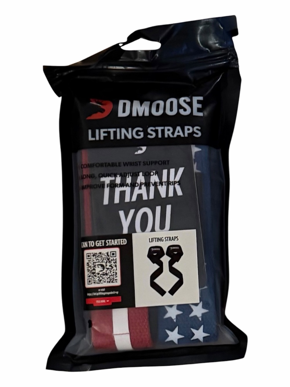 American Flag Weight Lifting Straps – Patriotic Design 1 pk has 2 straps